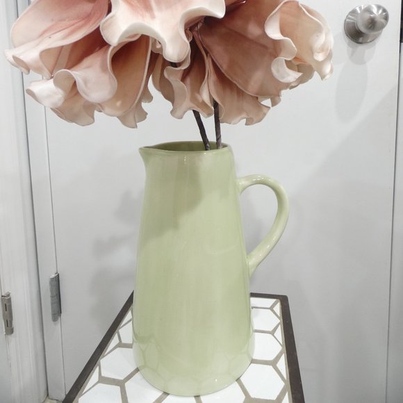 Decor Ceramic Sage Green Pitcher - Picture 1 of 4